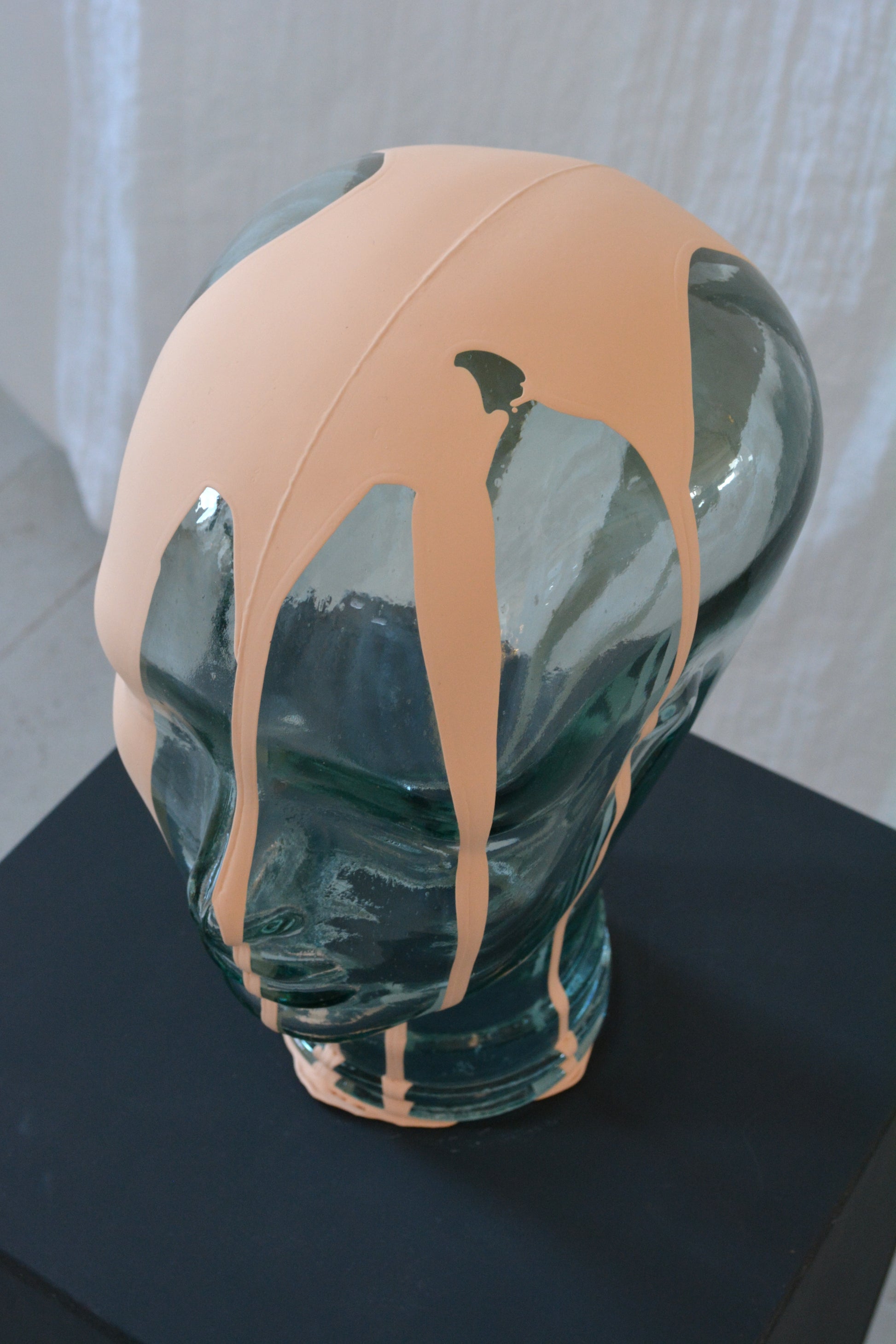 Glasskulptur, fersken