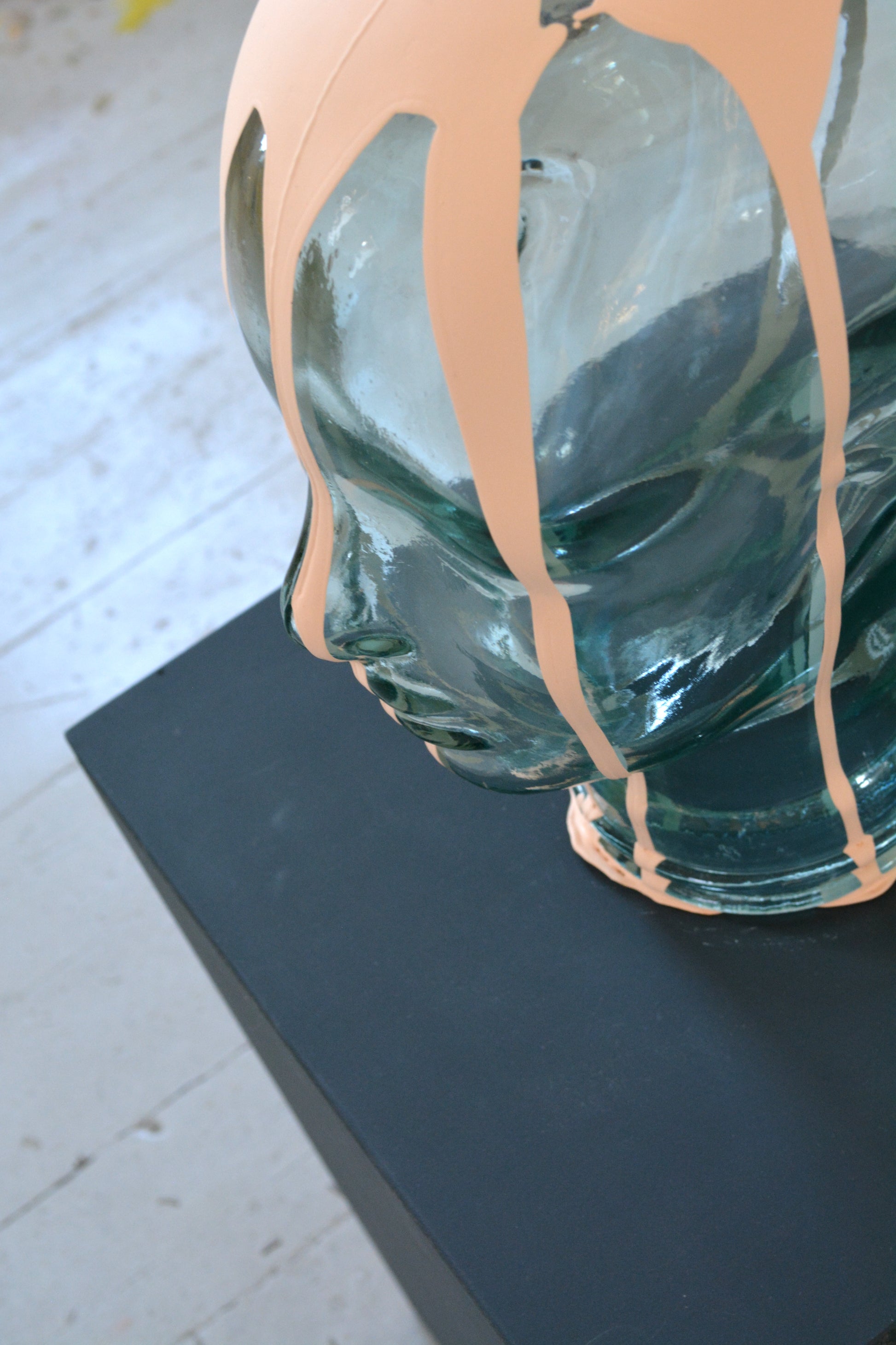 Glasskulptur, fersken