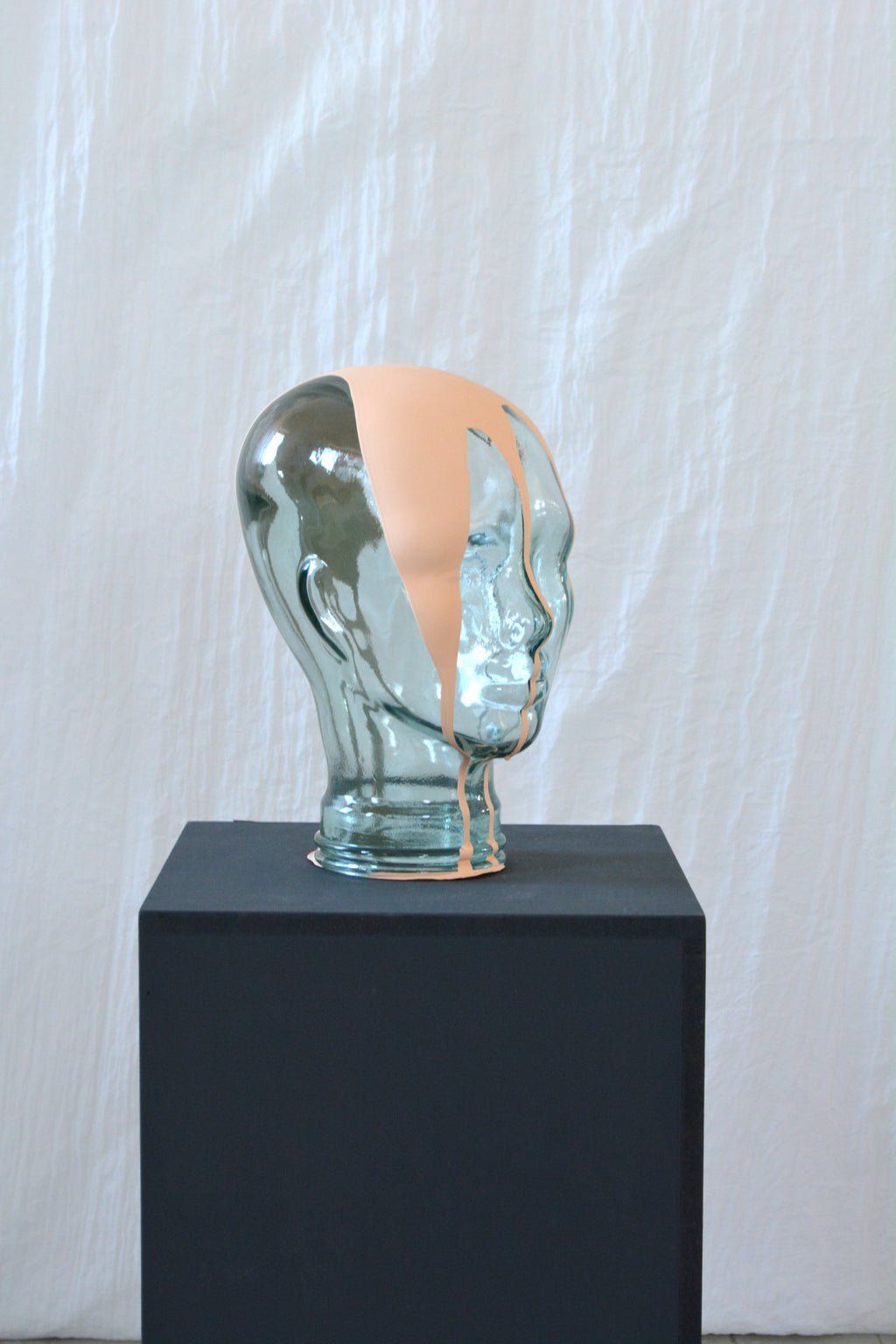 Glasskulptur, fersken