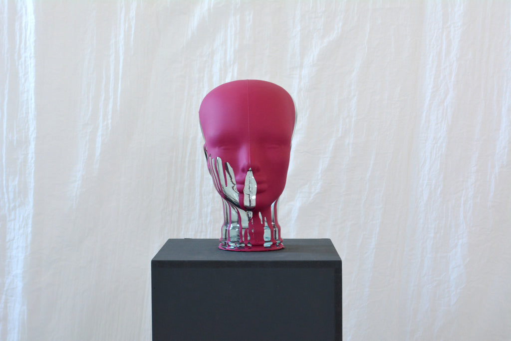 Glasskulptur, pink
