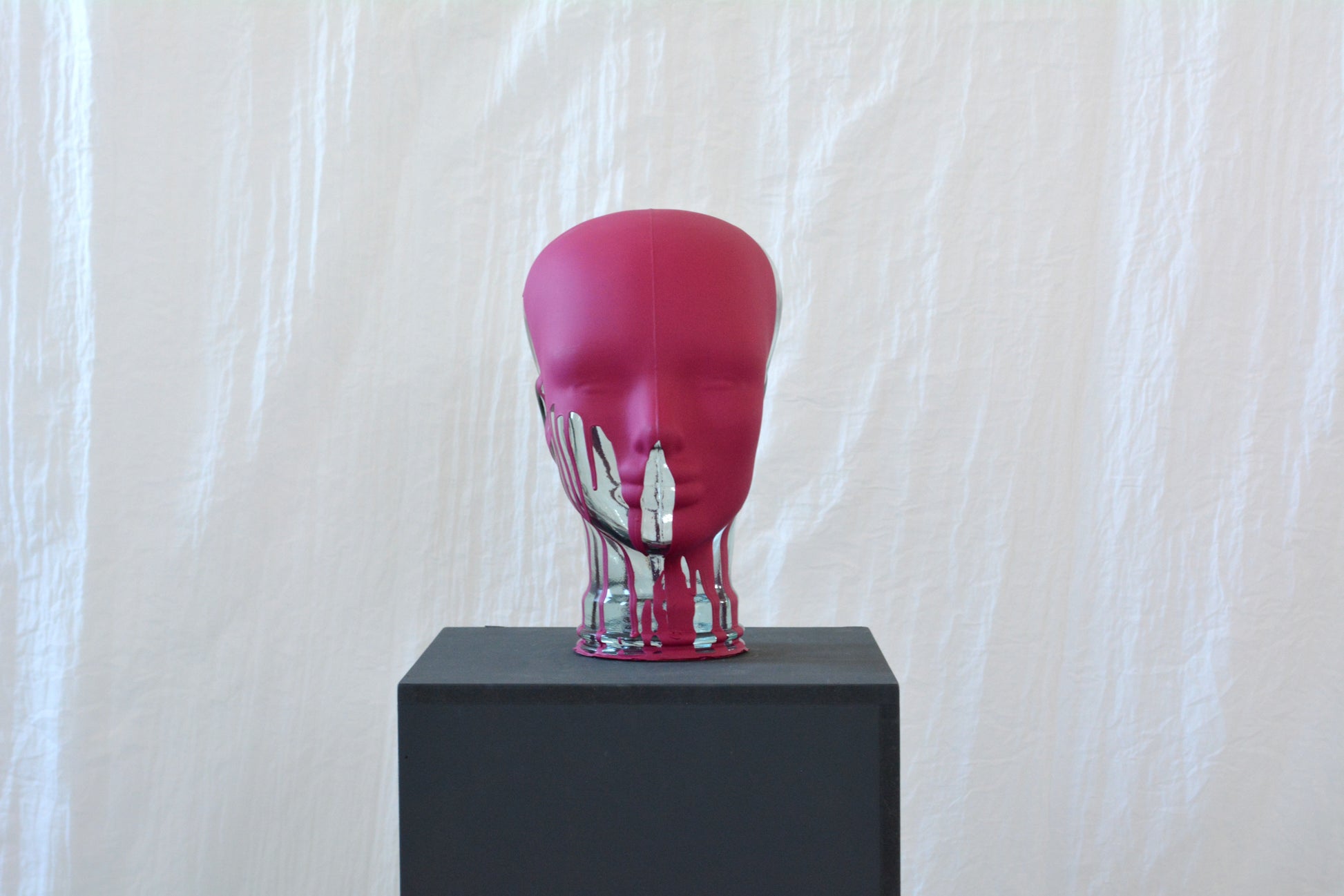 Glasskulptur, pink